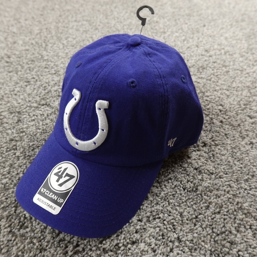 NEW Indianapolis Colts‎ Hat Cap Strap Back Adjustable Blue NFL Football '47 Mens